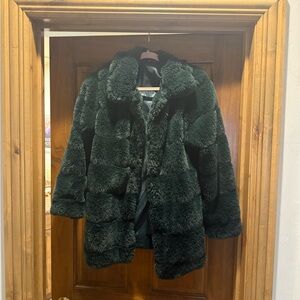 Elegant Dark Green Teddy Jacket